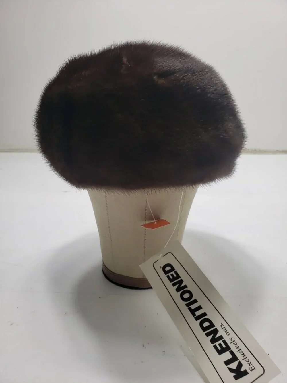 Vintage Klenditioned Genuine Fur Hat Dark Brown Womens New With Tags NWT